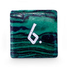 Malachite - Single D6 Gemstone Dice-Gemstone Dice-NOR 01161-Norse Foundry-dungeon and dragons-dice-dnd-dungeon & dragons