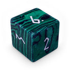 Malachite - Single D6 Gemstone Dice-Gemstone Dice-NOR 01161-Norse Foundry-dungeon and dragons-dice-dnd-dungeon & dragons