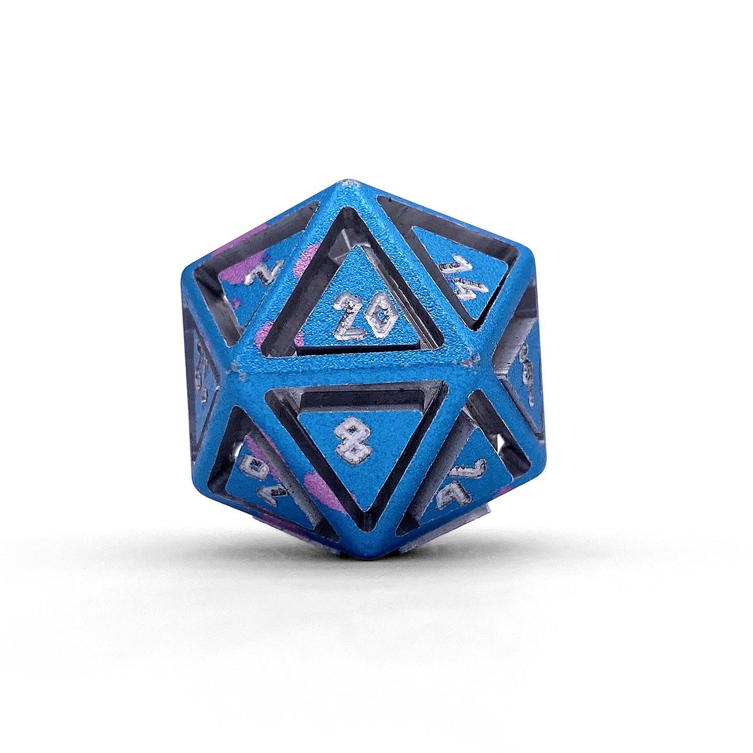 Miami Dice - Nimbus™ 7 Piece RPG Set 6063 Aluminum Wondrous Dice-Aluminum Dice-Norse Foundry-Norse Foundry-aluminum dice-dungeons & dragons-d&d dice set-rpg dice set-aluminum d&d dice set-d&d-lightweight-perfect for tabletop rpgs