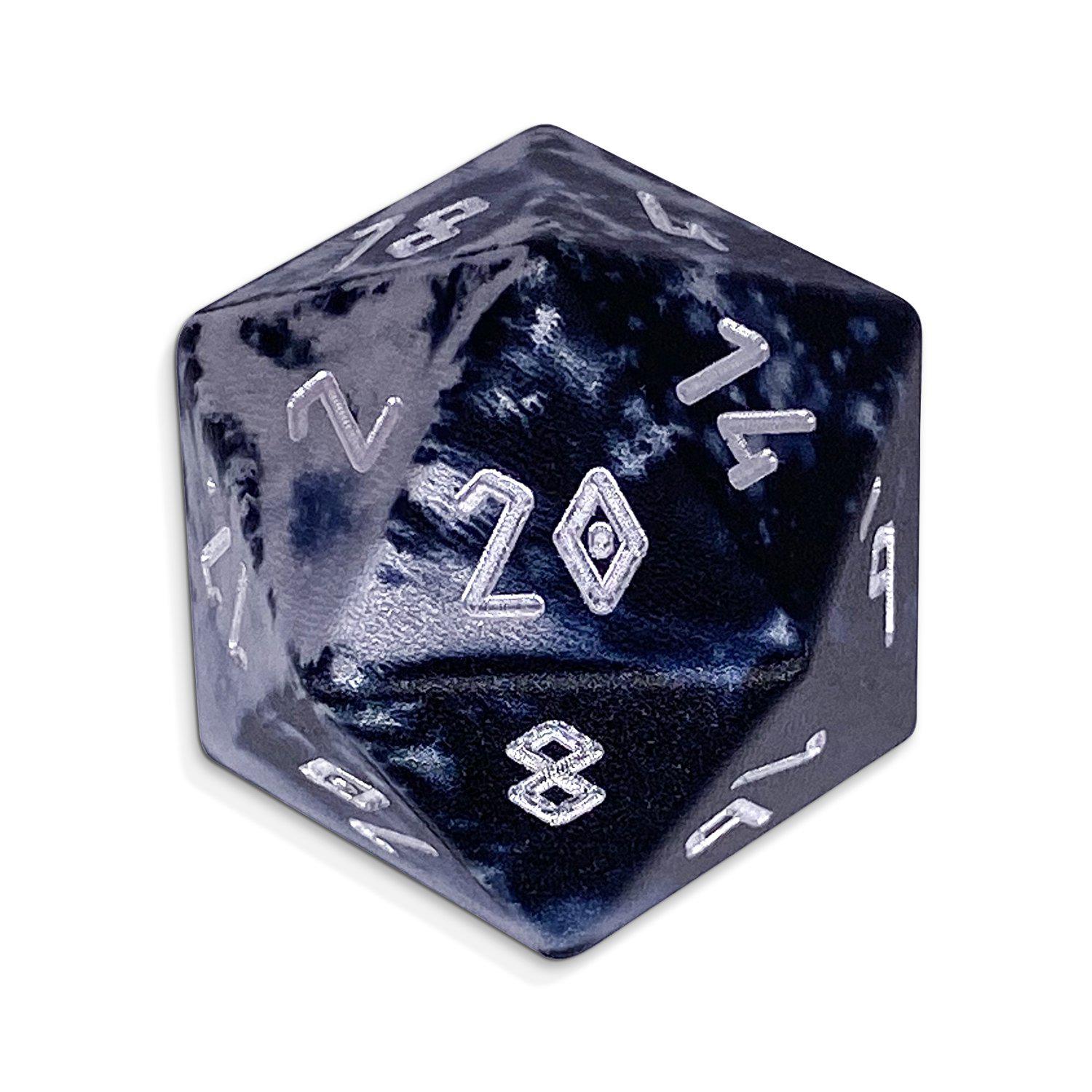 Single Wondrous Dice® D20 in Mummy Lord by Norse Foundry® 6063 Aircraft Grade Aluminum