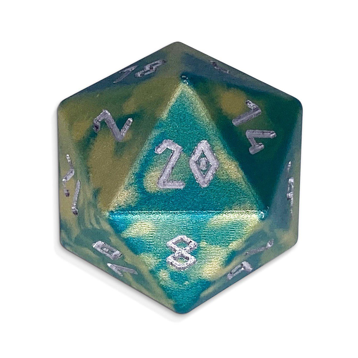 Single Wondrous Dice® D20 in Nautical Demise by Norse Foundry® 6063 Aircraft Grade Aluminum