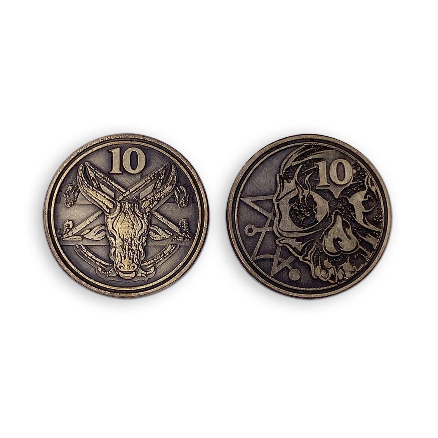 Adventure Coins - Necromancy Metal Coins Variety Pack Set of 10