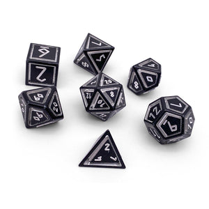 Night Black - Nimbus™ 7 Piece RPG Set 6063 Aluminum Dice