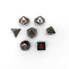 Nightmare Black - 7 Piece Metal D&D & RPGs Dice Set-Zinc Alloy Dice-Norse Foundry-Norse Foundry-dungeons & dragons-d&d dice set-rpg dice set-d20-metal dice set-d&d-perfect for tabletop rpgs