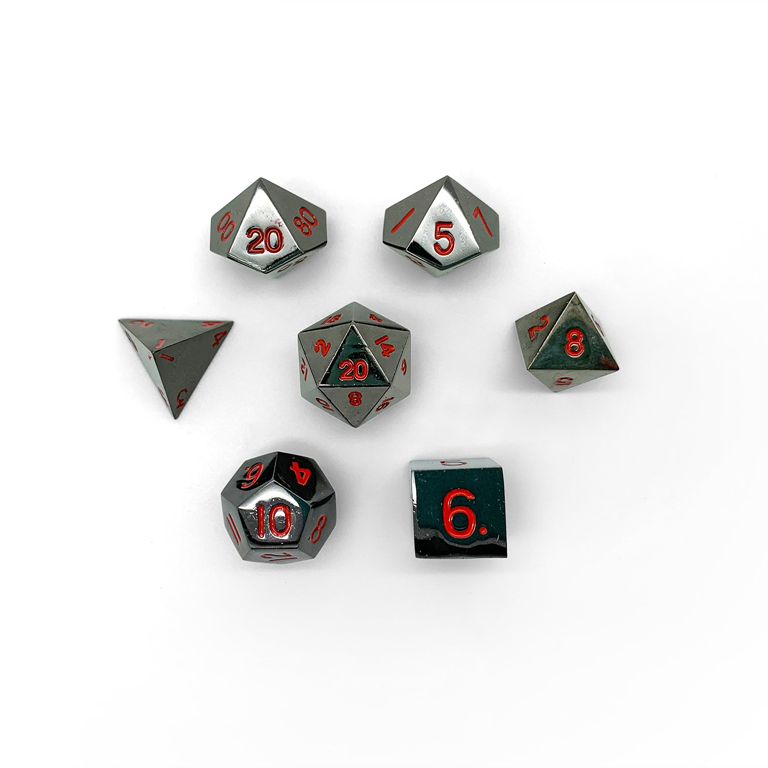 Nightmare Black - 7 Piece Metal Dice Set-Zinc Alloy Dice-dungeons and dragons-dice-dnd-dungeons & dragons-Norse Foundry
