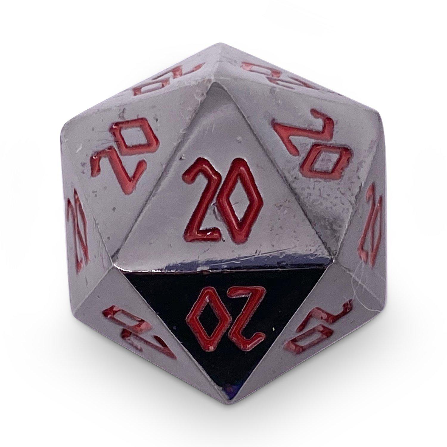 Aged Mithiral - Boulder® 45mm D20 Metal Dice - Norse Foundry