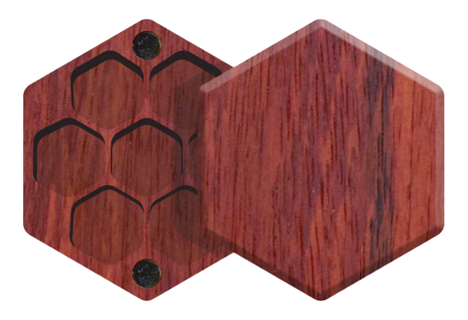 Padauk Elderwood Mini Hex Chest