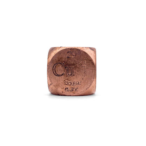 Copper - Single D6 with Copper Symbol True Metal Dice