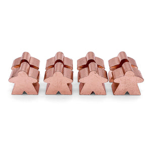 8 Pack of Shiny Copper Metal Meeples by Norse Foundry