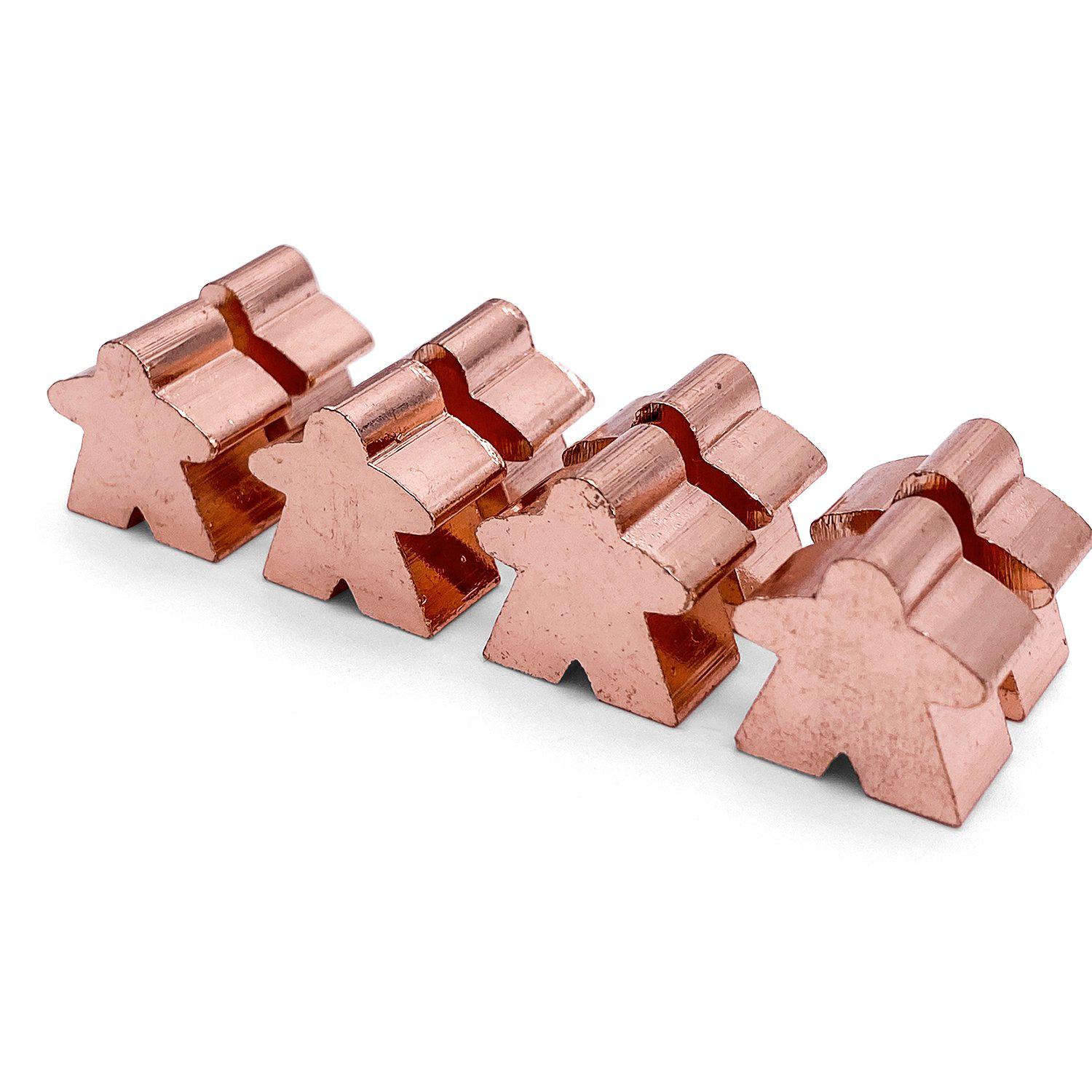 8 Pack of Shiny Copper Metal Meeples by Norse Foundry