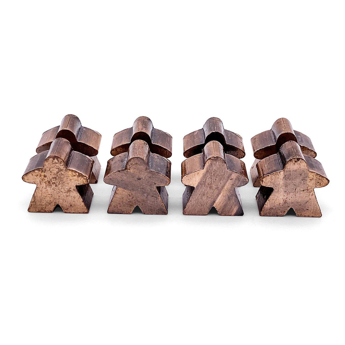 8 Pack of Antique Copper Metal Meeples by Norse Foundry