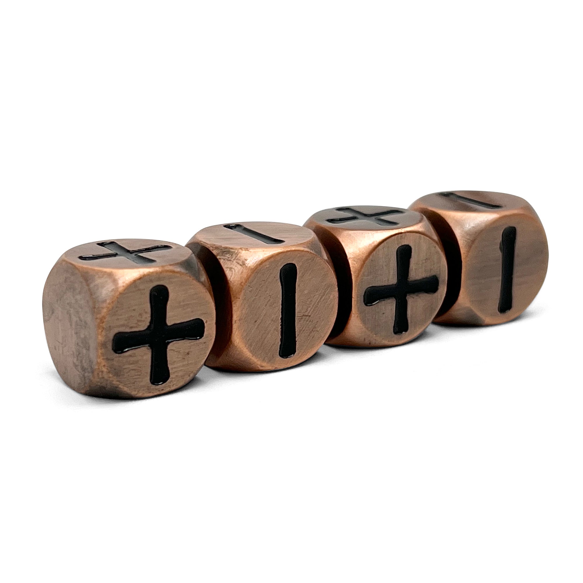 Fate Dice – Gnomish Copper Pack of 4 Metal Dice