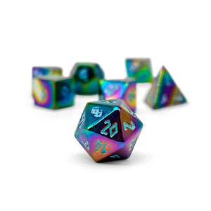 Queens Treasure Pebble™ Dice - 10mm Alloy Mini Polyhedral Dice Set