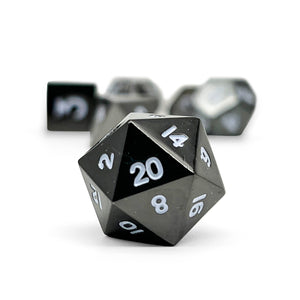 Drow Black - 7 Piece Metal Dice Set