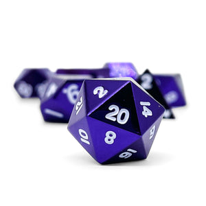 Bardic Purple - 7 Piece Metal Dice Set