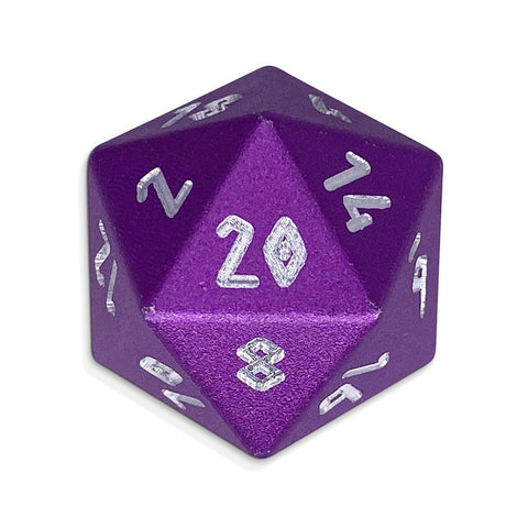 Lich Purple - Single D20 - Aluminum Dice