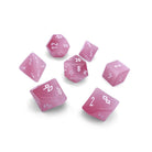 Pink Cats Eye - 7 Piece RPG Set Glass Dice-Glass Dice-Norse Foundry-Norse Foundry-cat's eye glass dice-dungeons & dragons-d&d dice set-rpg dice set-glass dice set-d&d-perfect for tabletop rpgs