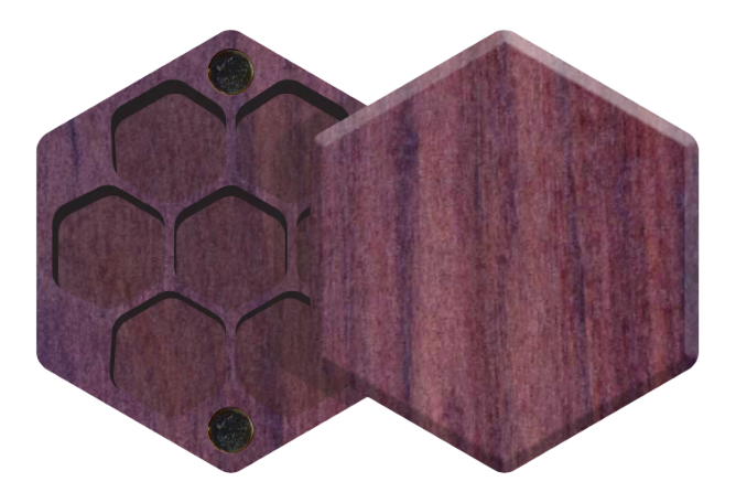 Purple Heartwood Elderwood Mini Hex Chest