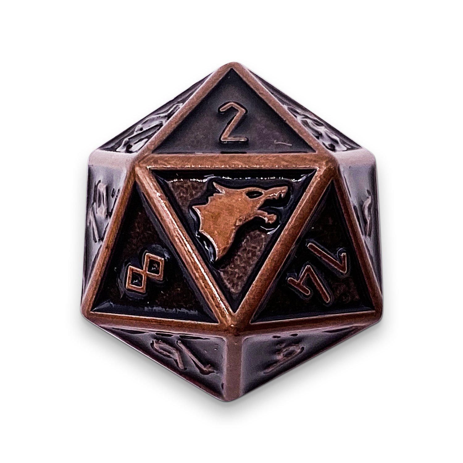 Rust Monster - Norse Themed Metal D20