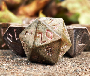 Green Sandalwood - 7 Piece RPG Wooden Dice Set