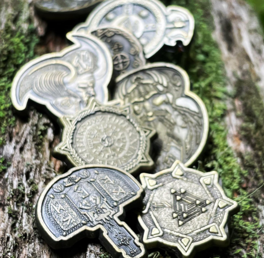 Adventure Coins - Norse Metal Coins Set of 10-Coins-Norse Foundry-DND Dice-Polyhedral Dice-D20-Metal Dice-Precision Dice-Luxury Dice-Dungeons and Dragons-D&D-