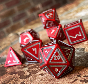 Devils Red - Nimbus™ 7 Piece RPG Set 6063 Aluminum Dice