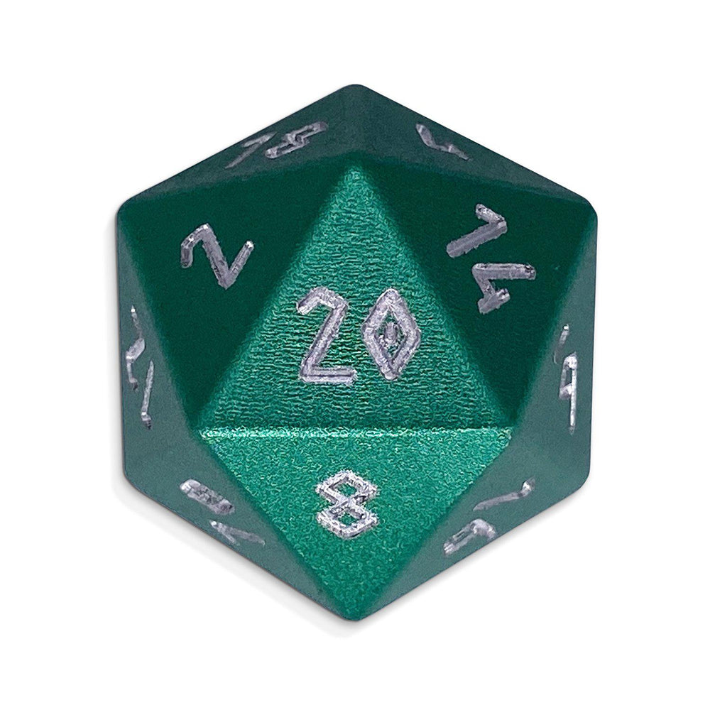 Sea Teal - D20 Single - Aluminum Dice