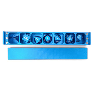 Sea Teal - 7 Piece RPG Set with Case 6063 Aluminum Dice