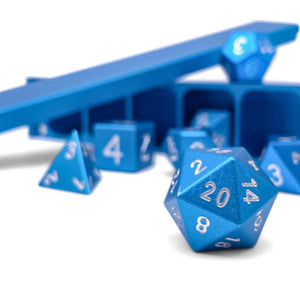 Sea Teal - 7 Piece RPG Set with Case 6063 Aluminum Dice