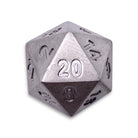Stainless Steel - Single D20 True Metal Dice-Metal Dice-Norse Foundry-Norse Foundry-dungeons & dragons-d&d dice-rpg d20-metal d20-d&d-d20-luxury dice-perfect for tabletop rpgs