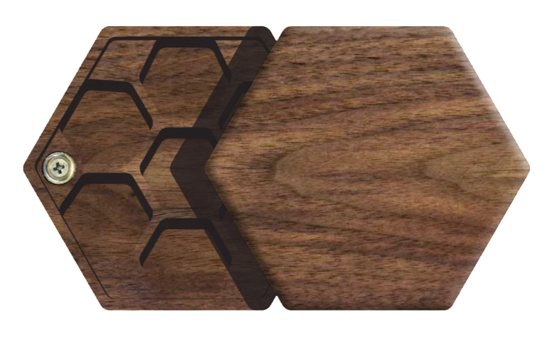 Walnut Elderwood Hex Chest