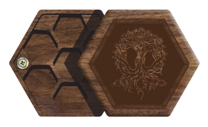 Walnut Elderwood Hex Chest