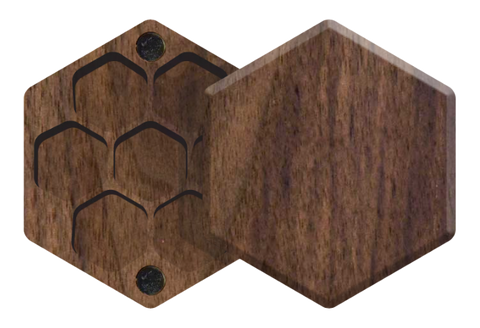 Walnut Elderwood Mini Hex Chest
