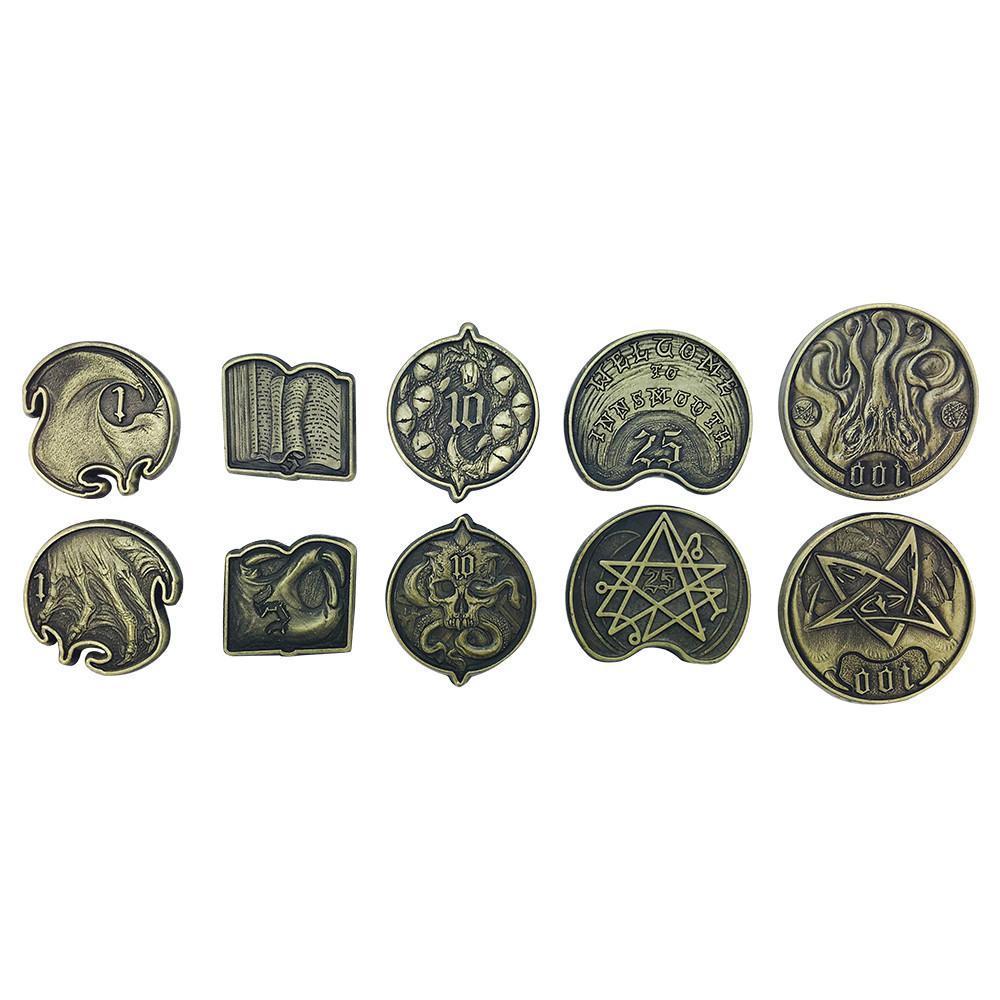 Adventure Coins – Cthulhu Metal Coins Set of 10-Coins-Norse Foundry-DND Dice-Polyhedral Dice-D20-Metal Dice-Precision Dice-Luxury Dice-Dungeons and Dragons-D&amp;D-