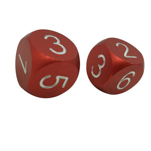 Devils Red - Pair of Precision CNC Aluminum Dice D6's with Round Corners-Dice-Norse Foundry-DND Dice-Polyhedral Dice-D20-Metal Dice-Precision Dice-Luxury Dice-Dungeons and Dragons-D&D-