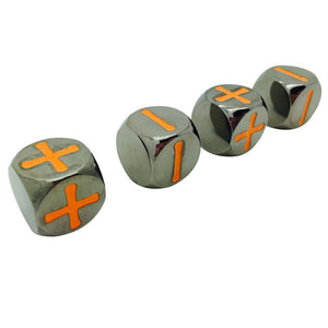 Fate Dice – Black Lava Pack of 4 Metal Dice-Dice-Norse Foundry-DND Dice-Polyhedral Dice-D20-Metal Dice-Precision Dice-Luxury Dice-Dungeons and Dragons-D&D-
