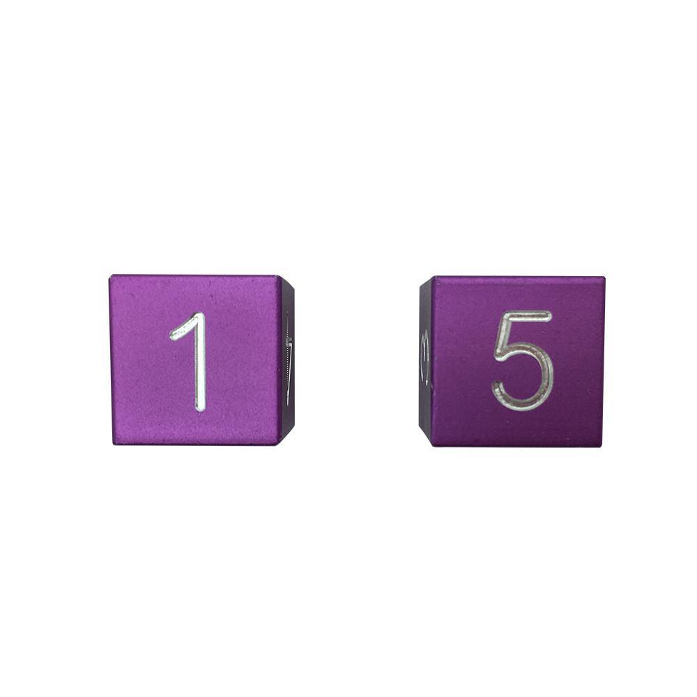 Lich Purple - Pair of Precision CNC Aluminum Dice D6's with Sharp Corners-Dice-Norse Foundry-DND Dice-Polyhedral Dice-D20-Metal Dice-Precision Dice-Luxury Dice-Dungeons and Dragons-D&D-