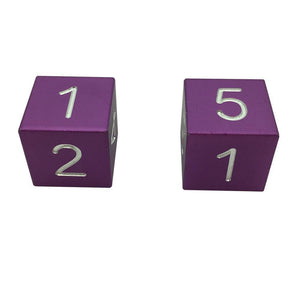 Lich Purple - Pair of Precision CNC Aluminum Dice D6's with Sharp Corners-Dice-Norse Foundry-DND Dice-Polyhedral Dice-D20-Metal Dice-Precision Dice-Luxury Dice-Dungeons and Dragons-D&D-