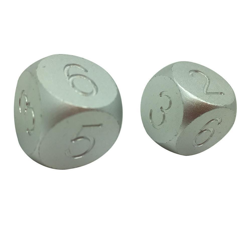 Mithiril - Pair of Precision CNC Aluminum Dice D6's with Round Corners-Dice-Norse Foundry-DND Dice-Polyhedral Dice-D20-Metal Dice-Precision Dice-Luxury Dice-Dungeons and Dragons-D&D-