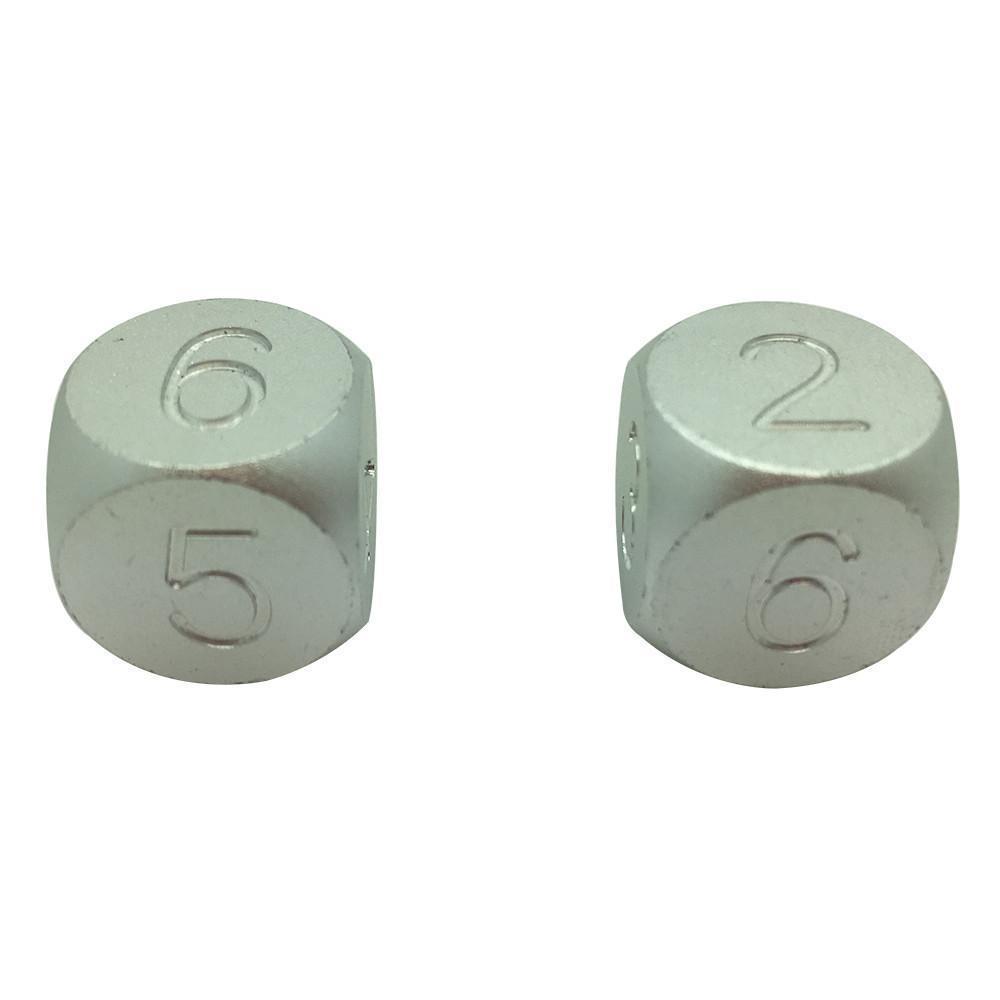 Mithiril - Pair of Precision CNC Aluminum Dice D6&#39;s with Round Corners-Dice-Norse Foundry-DND Dice-Polyhedral Dice-D20-Metal Dice-Precision Dice-Luxury Dice-Dungeons and Dragons-D&amp;D-