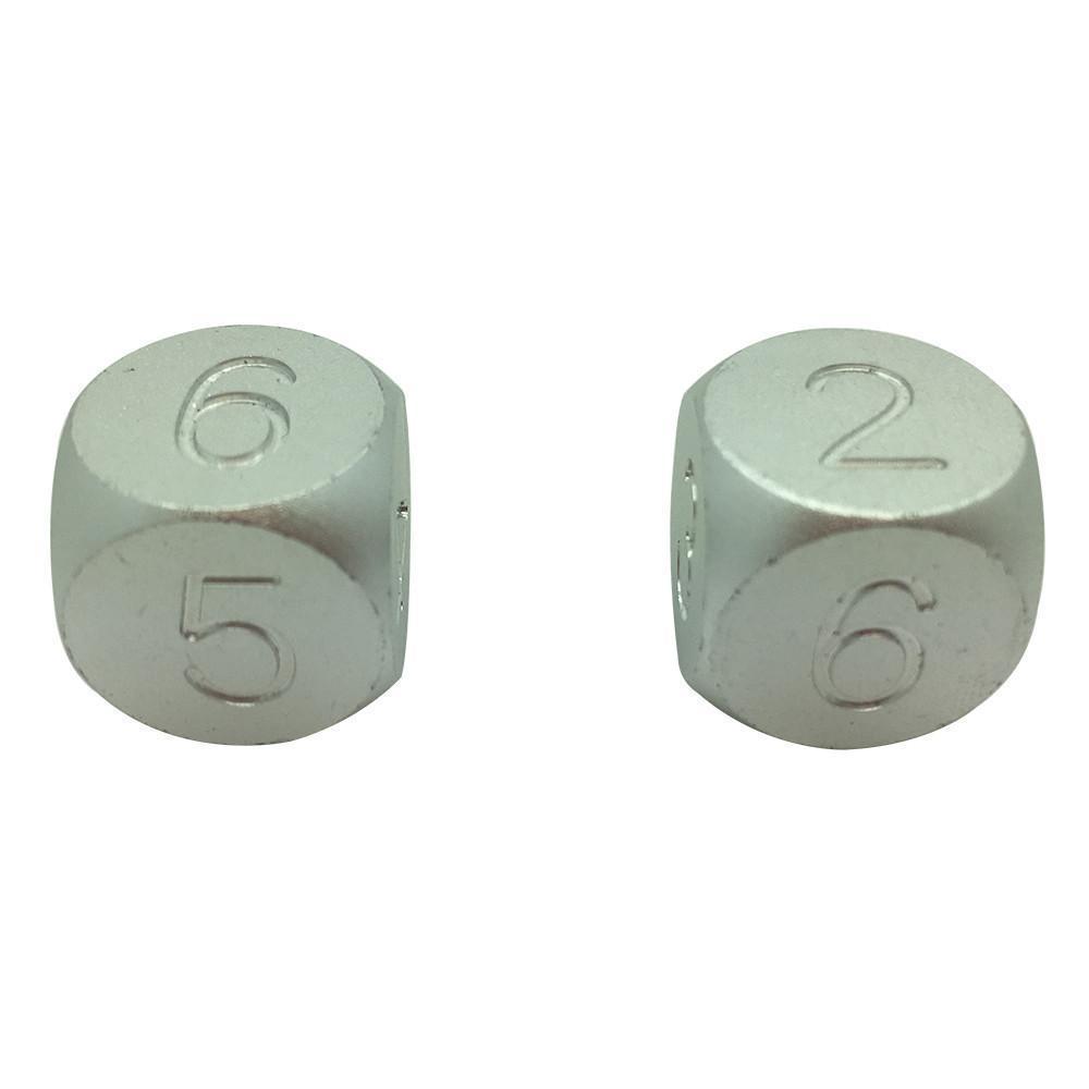 Mithiril - Pair of Precision CNC Aluminum Dice D6's with Round Corners-Dice-Norse Foundry-DND Dice-Polyhedral Dice-D20-Metal Dice-Precision Dice-Luxury Dice-Dungeons and Dragons-D&D-