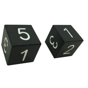 Night Black - Pair of Precision CNC Aluminum Dice D6's with Sharp Corners-Dice-Norse Foundry-DND Dice-Polyhedral Dice-D20-Metal Dice-Precision Dice-Luxury Dice-Dungeons and Dragons-D&D-
