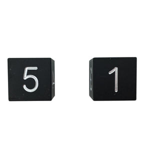 Night Black - Pair of Precision CNC Aluminum Dice D6's with Sharp Corners-Dice-Norse Foundry-DND Dice-Polyhedral Dice-D20-Metal Dice-Precision Dice-Luxury Dice-Dungeons and Dragons-D&D-