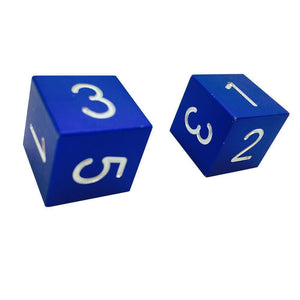 Noble Blue - Pair of Precision CNC Aluminum Dice D6's with Sharp Corners-Dice-Norse Foundry-DND Dice-Polyhedral Dice-D20-Metal Dice-Precision Dice-Luxury Dice-Dungeons and Dragons-D&D-