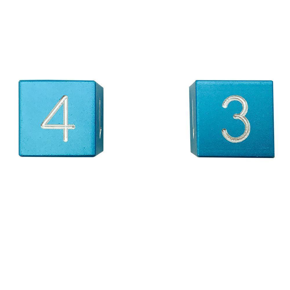 Sea Teal - Pair of Precision CNC Aluminum Dice D6's with Sharp Corners-Dice-Norse Foundry-DND Dice-Polyhedral Dice-D20-Metal Dice-Precision Dice-Luxury Dice-Dungeons and Dragons-D&D-