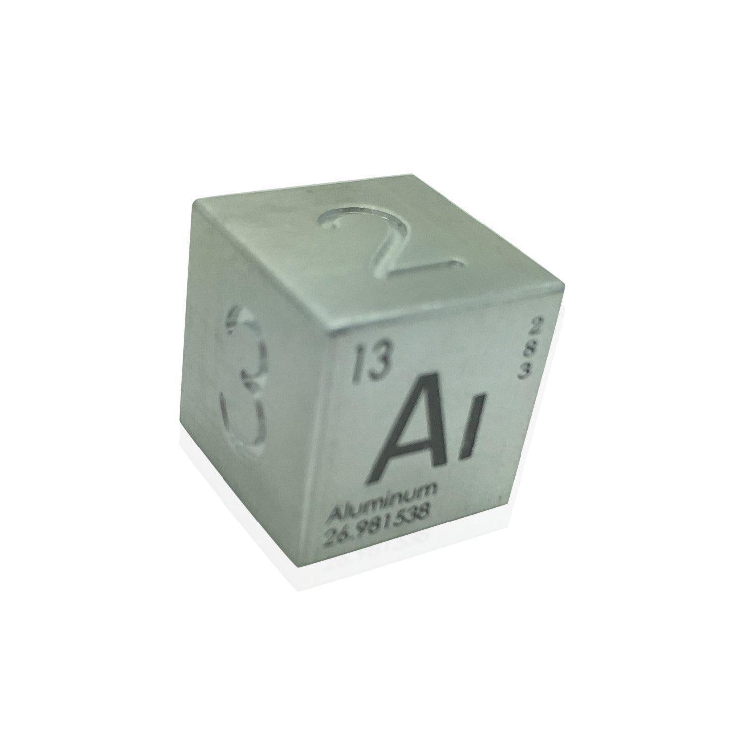 Single Alloy D6 in Aluminum by Norse Foundry-Dice-Norse Foundry-DND Dice-Polyhedral Dice-D20-Metal Dice-Precision Dice-Luxury Dice-Dungeons and Dragons-D&D-