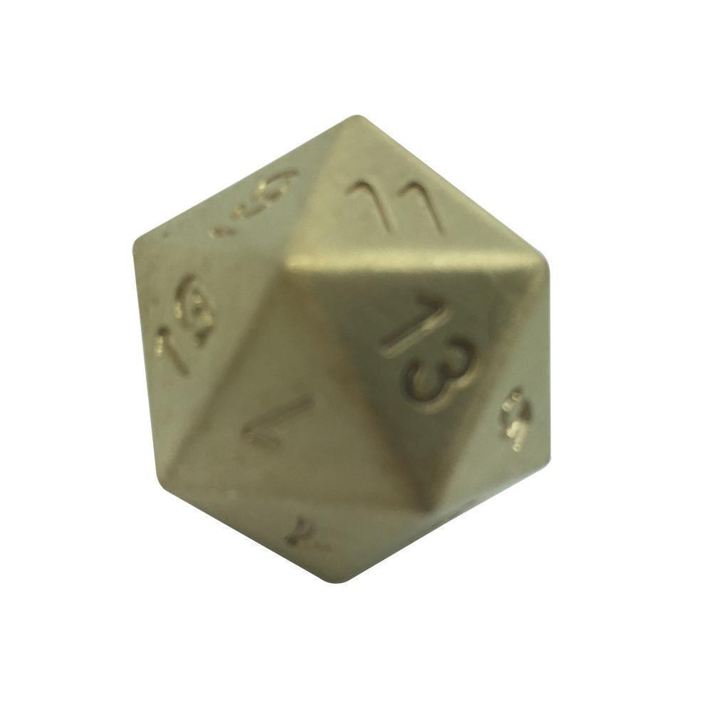 Single D20 in Bronze by Norse Foundry-Dice-Norse Foundry-DND Dice-Polyhedral Dice-D20-Metal Dice-Precision Dice-Luxury Dice-Dungeons and Dragons-D&D-