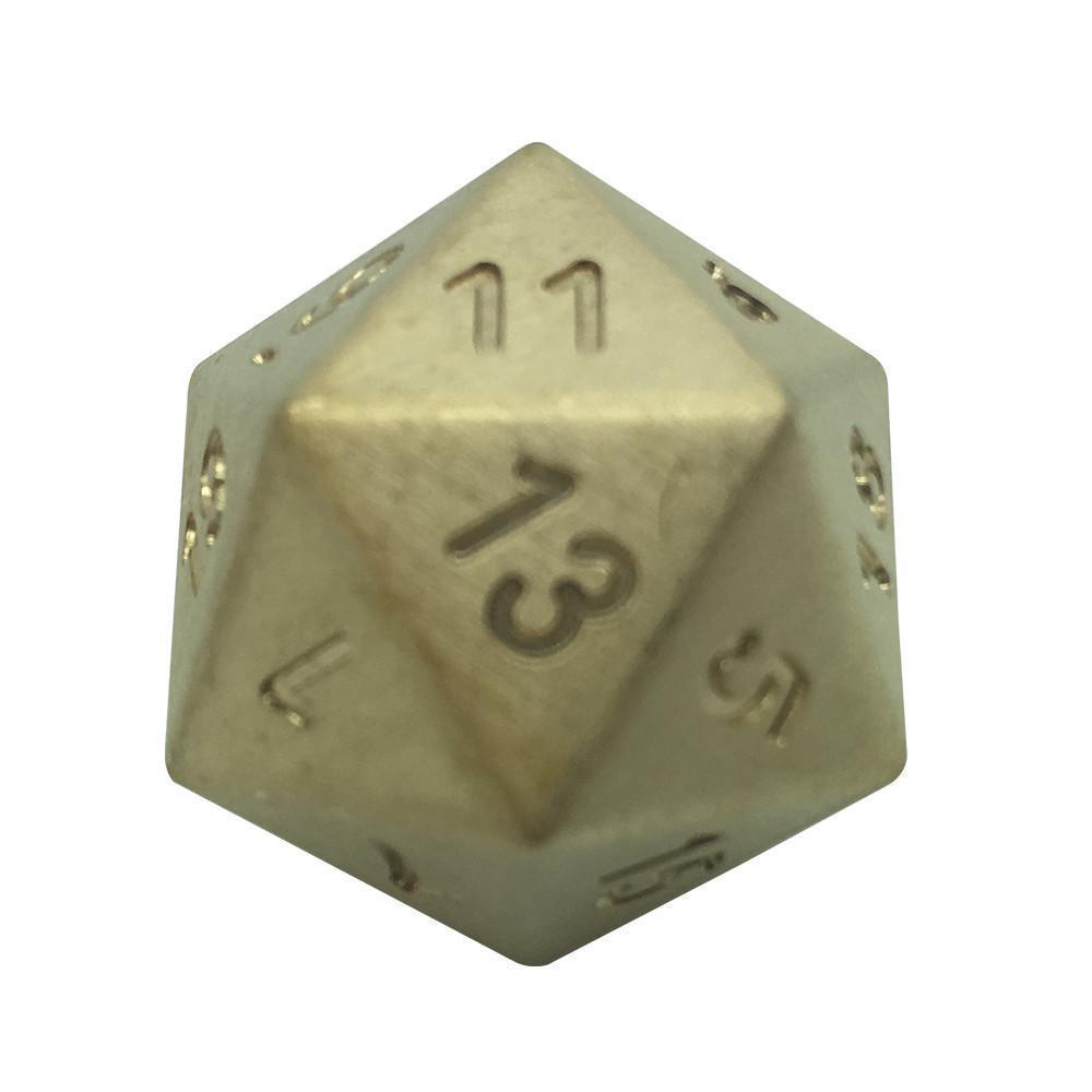 Single D20 in Bronze by Norse Foundry-Dice-Norse Foundry-DND Dice-Polyhedral Dice-D20-Metal Dice-Precision Dice-Luxury Dice-Dungeons and Dragons-D&D-
