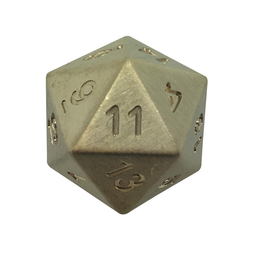 Single D20 in Bronze by Norse Foundry-Dice-Norse Foundry-DND Dice-Polyhedral Dice-D20-Metal Dice-Precision Dice-Luxury Dice-Dungeons and Dragons-D&amp;D-
