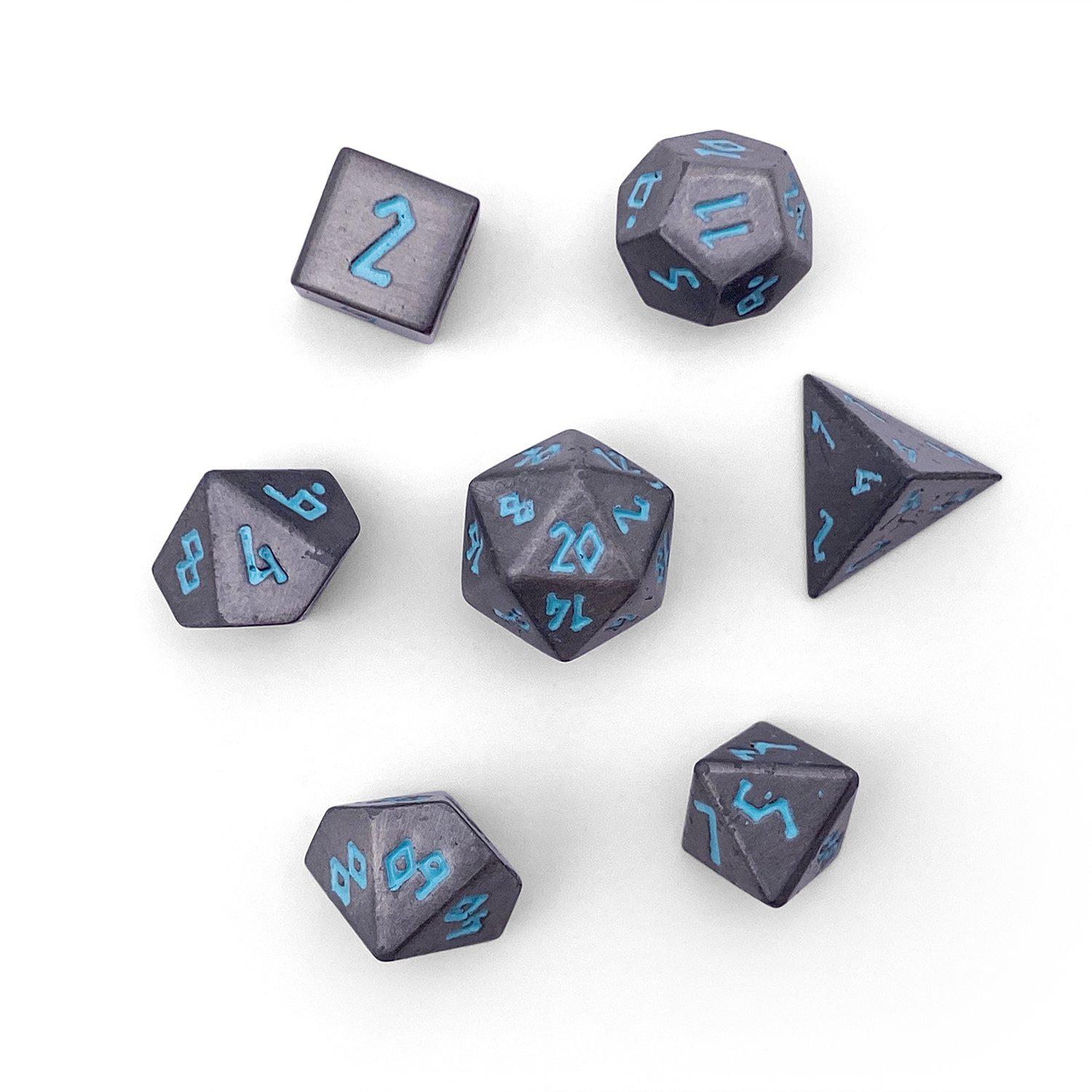 Spellbound Pebble™ Dice - 10mm Alloy Mini Polyhedral Dice Set